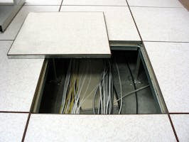Open access floor in a commercial buidling